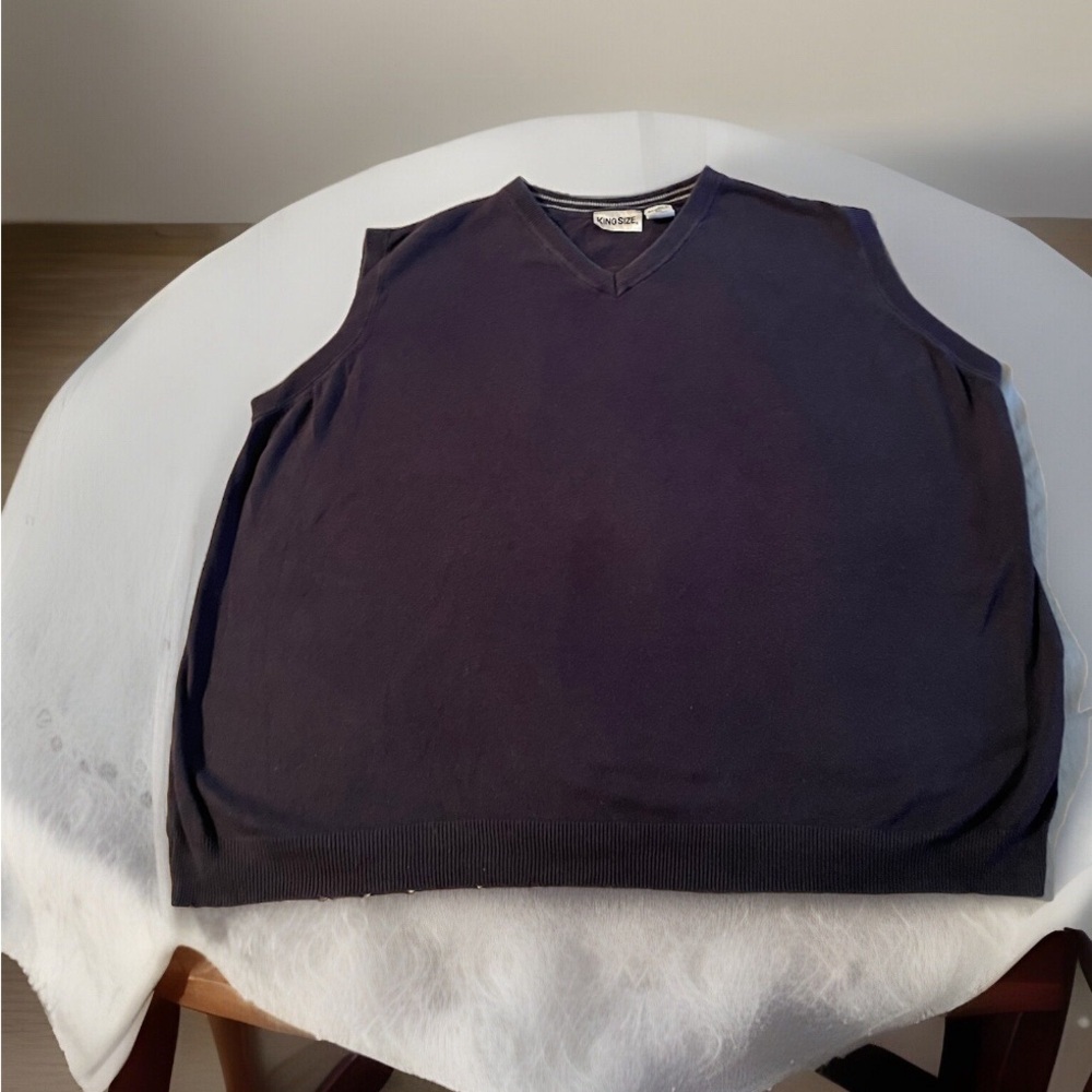 King Size Brand Men’s Pullover Blue Sweater Vest 5x